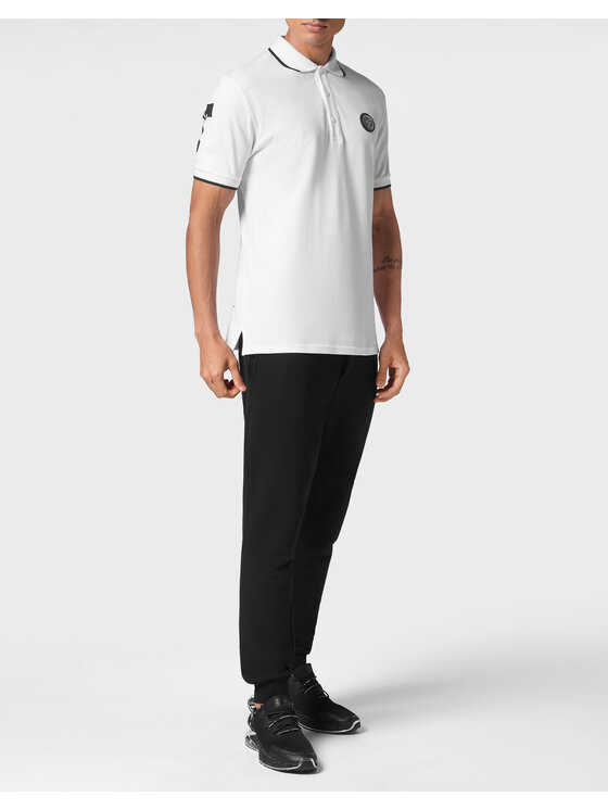 Plein Sport Plein Sport Polo 641 Biały Slim Fit