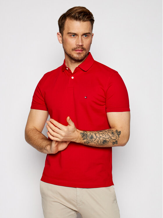 Tommy Hilfiger Tommy Hilfiger Polokošile 1985 MW0MW17770 Červená Regular Fit