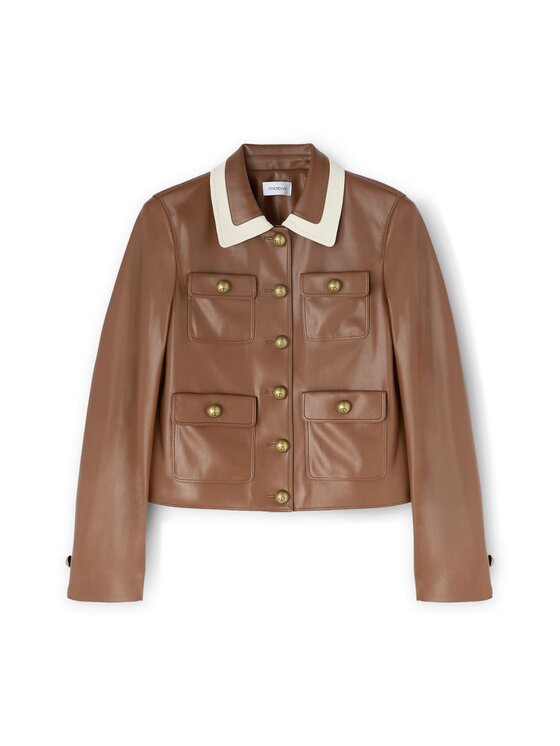 Motivi Motivi Giacca in similpelle R331Q001054N022 Marrone Regular Fit