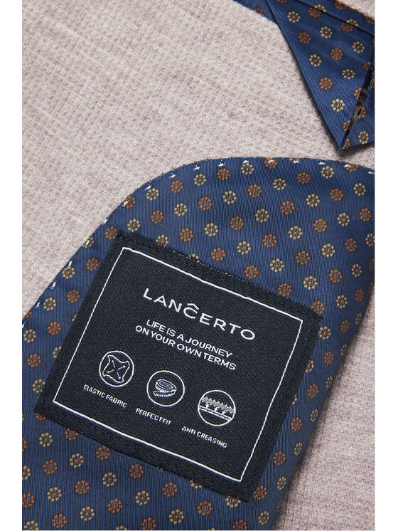 Lancerto Lancerto Marynarka Valdena MA131224000010 Beżowy Slim Fit