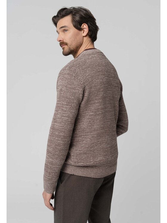 Volcano Volcano Sweter S-BERTO Beżowy Regular Fit