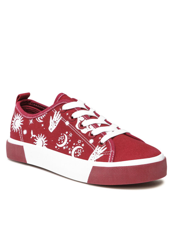 Nelli Blu Nelli Blu Sneakers aus Stoff CSS20408-03 Dunkelrot
