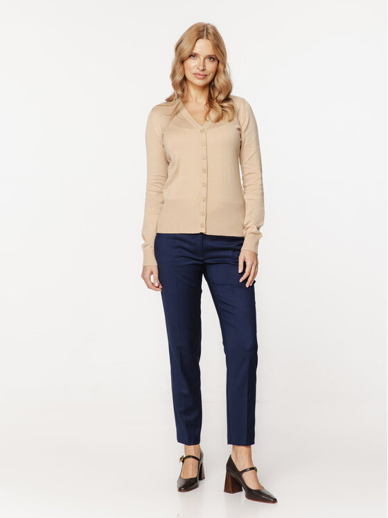 Willsoor Willsoor Kardigan 88434 Beżowy Close Fit