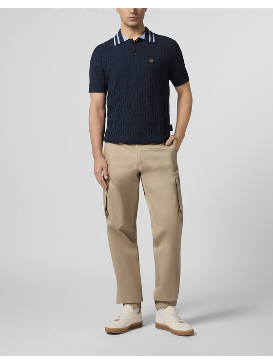 PHILIPP PLEIN PHILIPP PLEIN Polo 30018 Blu scuro Regular Fit