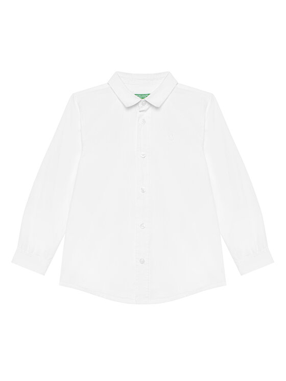 United Colors Of Benetton Koszula 54AZGQ00J Biały Regular Fit
