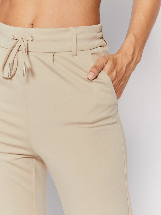 ONLY ONLY Spodnie materiałowe Poptrash 15115847 Beżowy Slim Fit