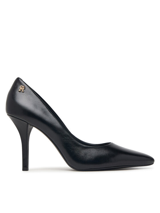 Tommy Hilfiger Tommy Hilfiger Kõrgete kontsadega High Heel Court Leather Shoe FW0FW09527 Must