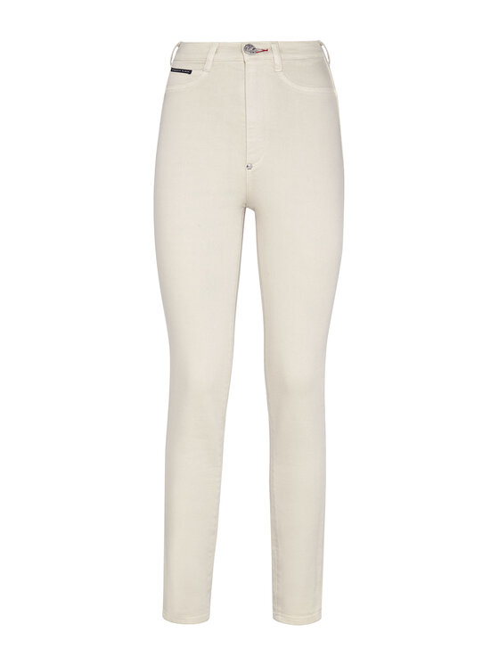 PHILIPP PLEIN PHILIPP PLEIN Jeansy 1551 Beżowy Slim Fit