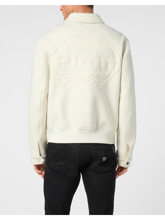 PHILIPP PLEIN PHILIPP PLEIN Kurtka bomber 22547 Biały Regular Fit