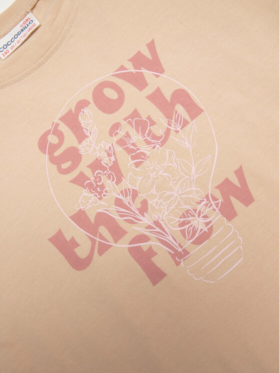 Coccodrillo Coccodrillo Тишърт WC2143203GRO Бежов Relaxed Fit