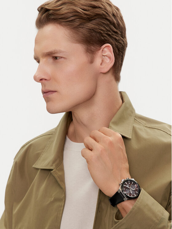 Casio Casio Часовник Edifice Solar Powered Chronograph EFS-S630BL-5AVUEF Черен