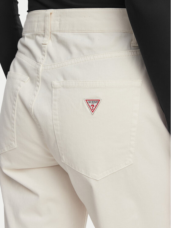 Guess Jeans Guess Jeans Штани з тканини W6RA0R WJ051 Кремовий Regular Fit
