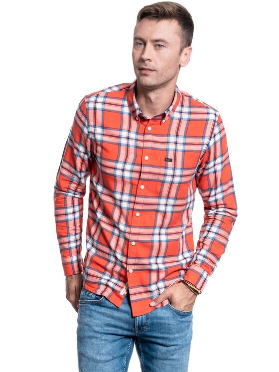 Lee Lee Camicia BUTTON DOWN Bianco Regular Fit