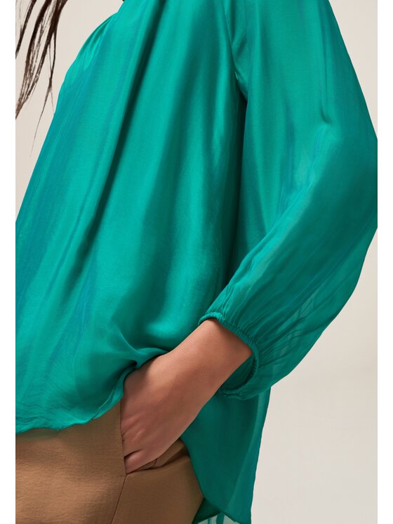 Oltre Oltre Blusa 2502J000746N025 Verde Baggy Fit