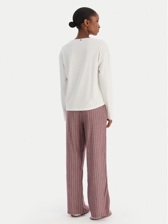 Tommy Hilfiger Tommy Hilfiger Pyžamo UW0UW06154 Écru Regular Fit