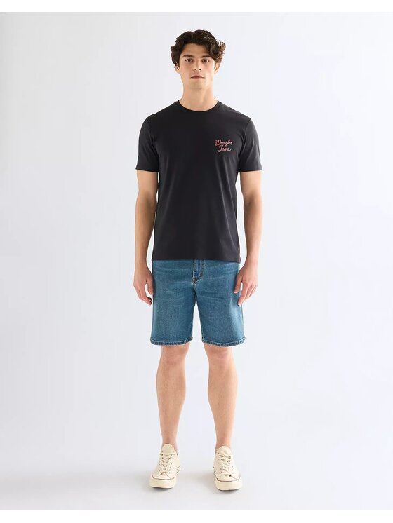 Wrangler Wrangler Szorty jeansowe FRONTIER SHORT Niebieski Regular Fit