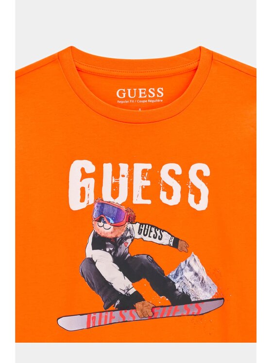 Guess Kids Guess Kids T-Shirt 184426 Pomarańczowy Classic Fit