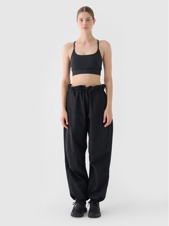 4F 4F Kalhoty z materiálu 4FRSS24TTROF1330-20S Černá Oversize