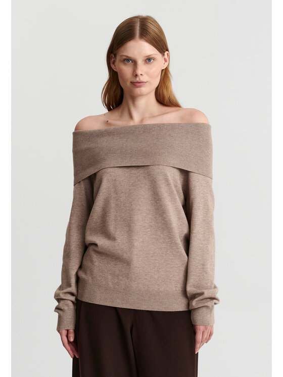 TATUUM TATUUM Sweter SELENA Beżowy Classic Fit