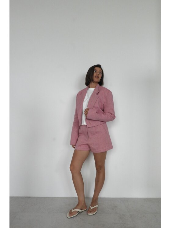 ROSE AVENUE ROSE AVENUE Bermudy MARISA Różowy Basic Fit