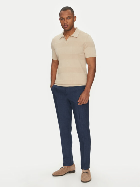 BOSS BOSS Medžiaginės kelnės C-Genius 50540518 Tamsiai mėlyna Slim Fit