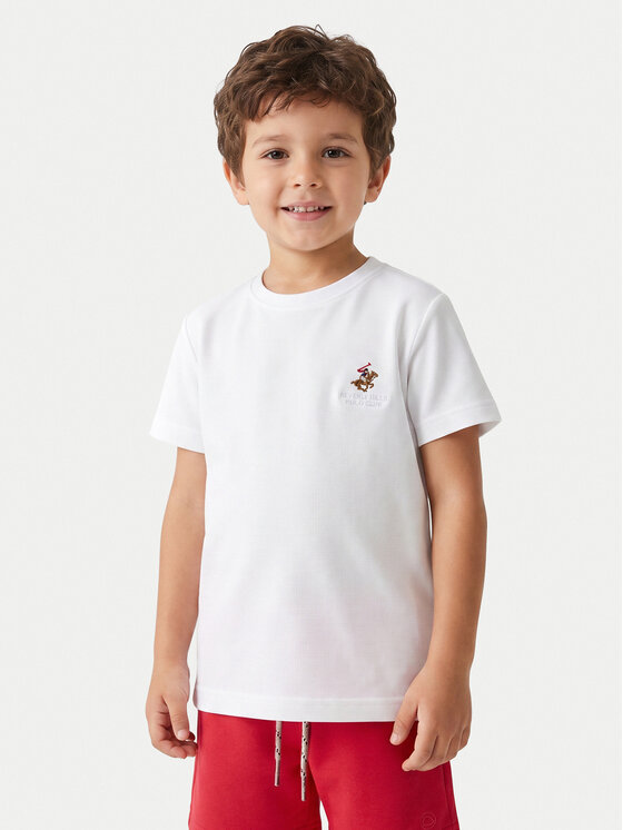 Beverly Hills Polo Club Tricou P-SS26B-TS0131 Alb Regular Fit