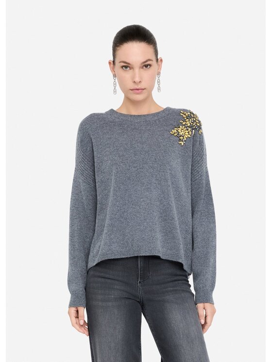 Liu Jo Liu Jo Maglione MF5487MS009L9006 Grigio Regular Fit