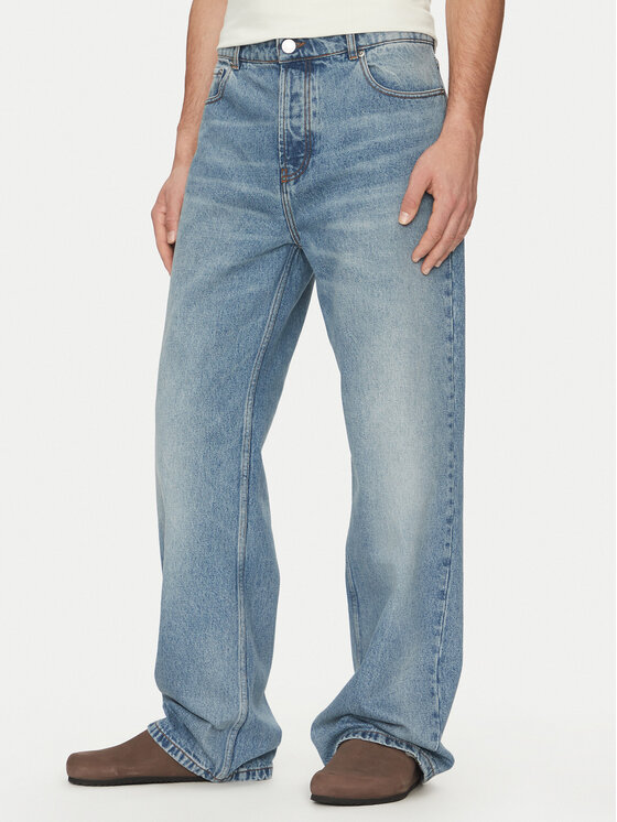 AMI PARIS Jeansy HTR450.DE0046 Niebieski Large Fit