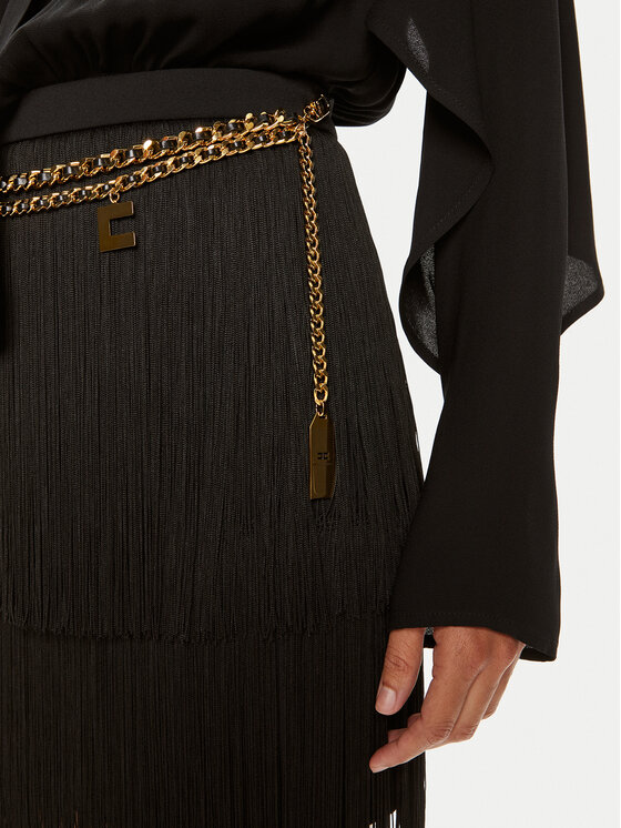 Elisabetta Franchi Elisabetta Franchi Koktel haljina AB-654-46E2-5469 Crna Regular Fit