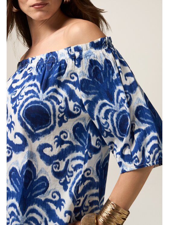 Oltre Oltre Blusa 2475J000711N0S1 Blu Baggy Fit