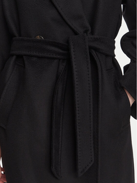 Weekend Max Mara Weekend Max Mara Palton de lână Resina 2625016021 Negru Regular Fit