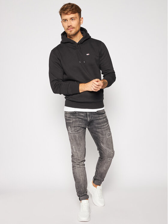Tommy Jeans Džemperis Regular Fleece DM0DM09593 Juoda Regular Fit •  Modivo.lt