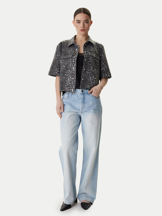Vero Moda Vero Moda džínová košile Bella 10336318 Šedá Loose Fit