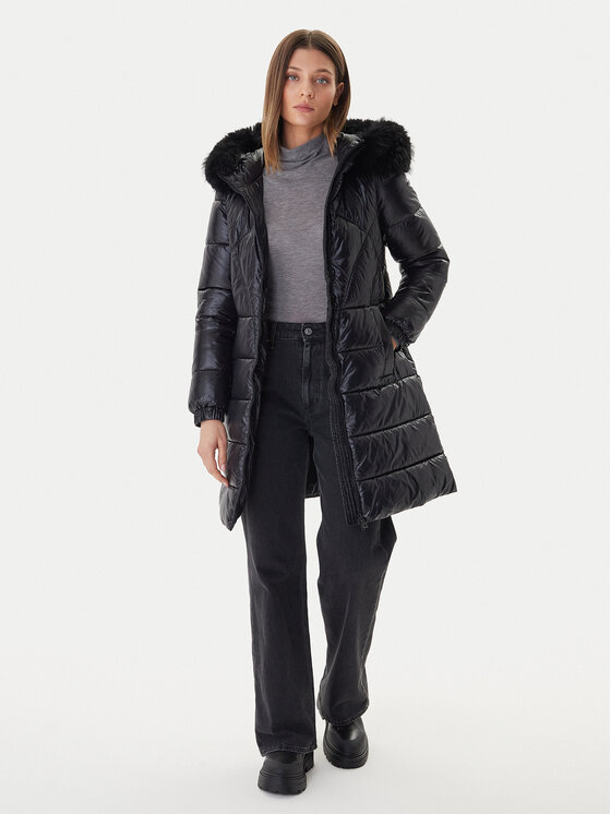 Geox Geox Зимно яке Backsie W5628H T3121 F9000 Черен Regular Fit