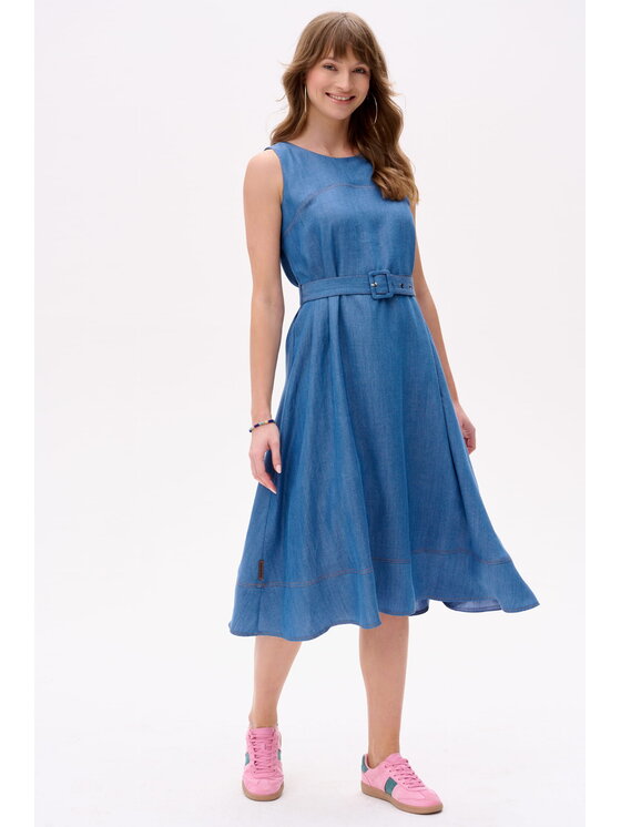 blue shadow blue shadow Sukienka codzienna Viviana Niebieski Regular Fit