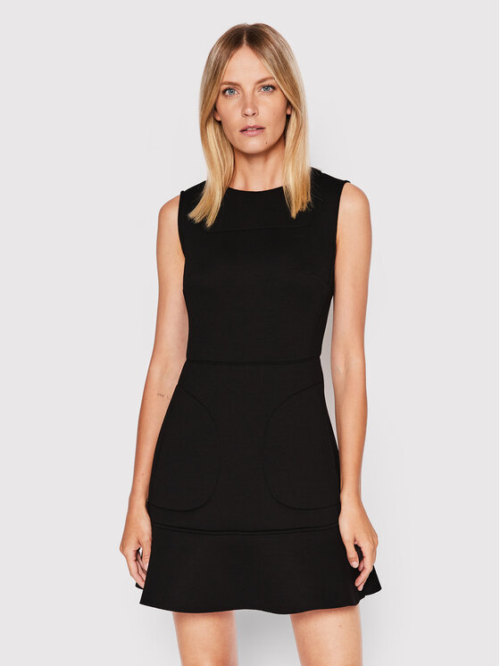 Trussardi Trussardi Φόρεμα καθημερινό 56D00629 Μαύρο Regular Fit