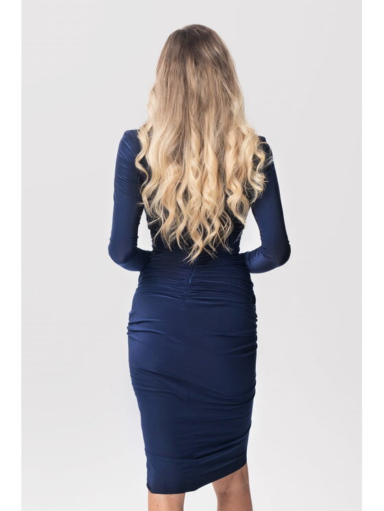 Aurora Aurora Sukienka koktajlowa Lidia Granatowy Feminine Fit