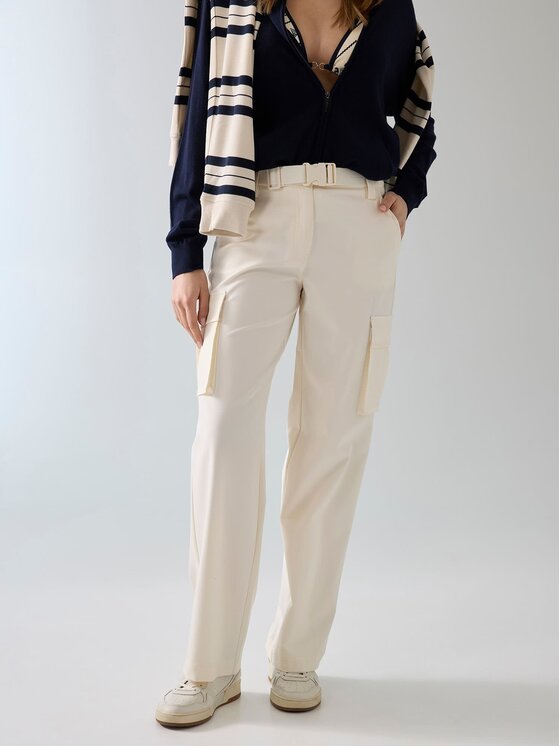 Guess Guess Spodnie materiałowe 182472 Biały Slim Fit
