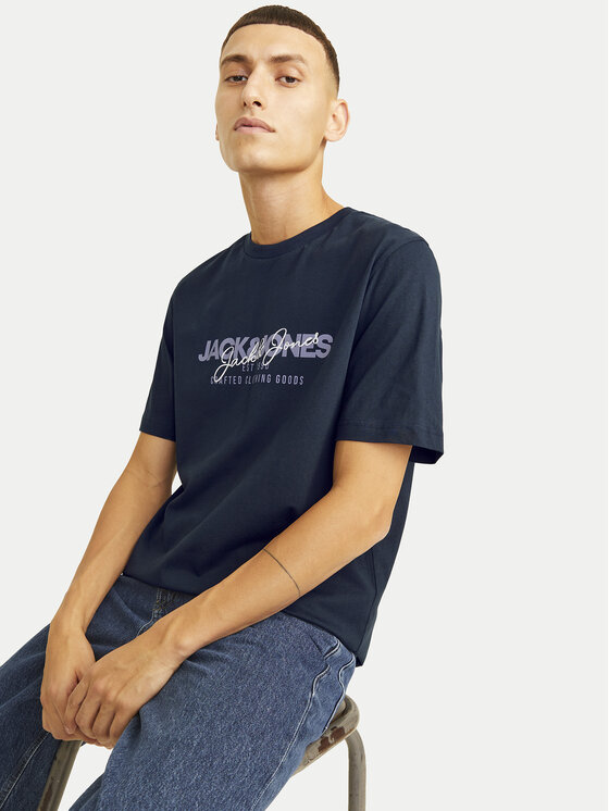 Jack & Jones Jack & Jones T-särk Alvis 12256803 Tumesinine Standard Fit