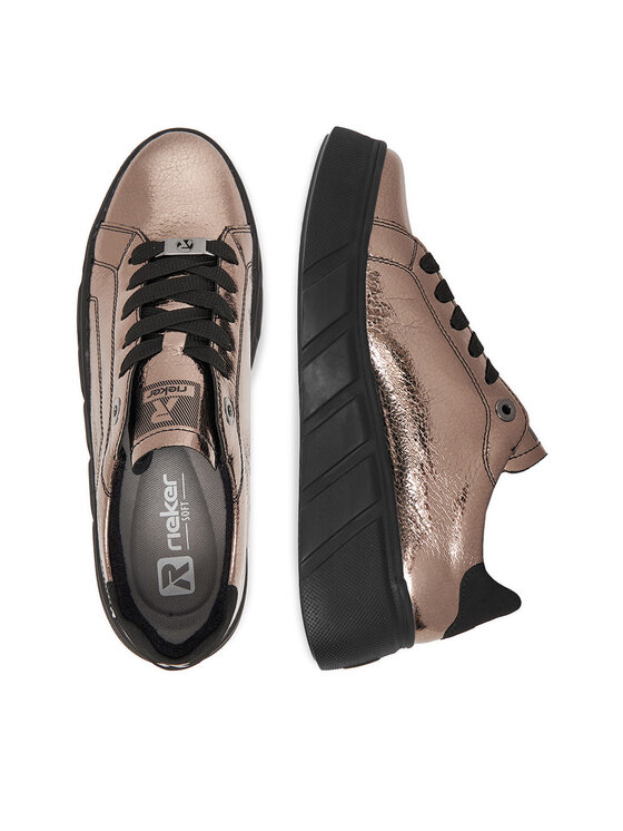 Rieker Rieker Sneakersy W2601-91 Złoty