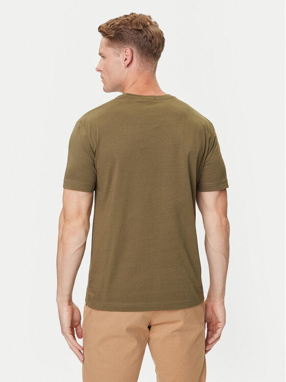 Gant Gant T-krekls Shield 2003184 Zaļš Regular Fit