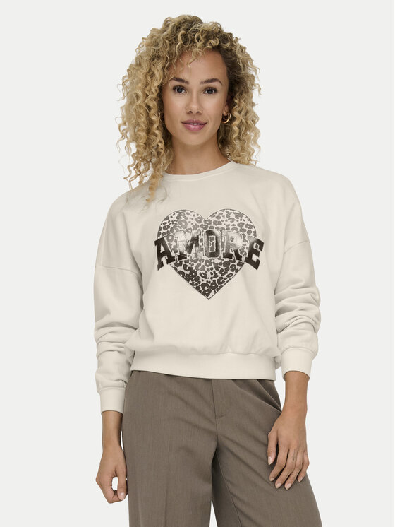 ONLY Mikina Lauren 15339833 Béžová Regular Fit