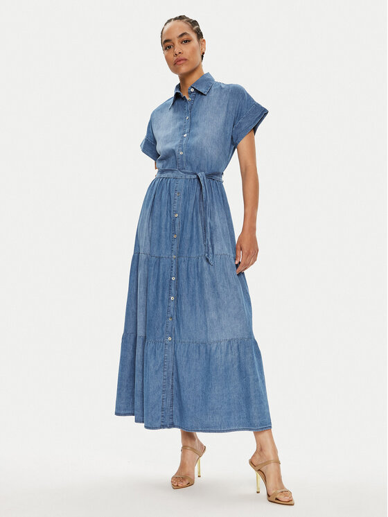 ViCOLO ViCOLO Jeans haljina TB2665 Tamnoplava Regular Fit