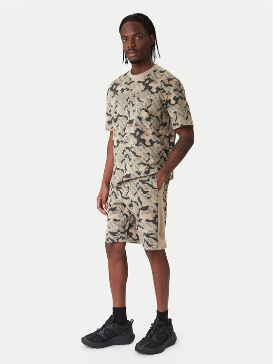 Guess Guess Sporta šorti Z6RD00 K9YI1 Bēšs Regular Fit