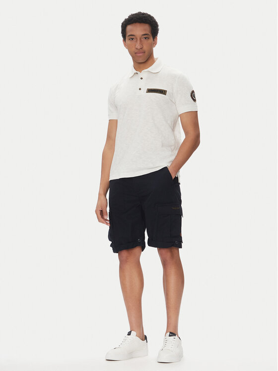 Aeronautica Militare Aeronautica Militare Szorty materiałowe 251BE250CT3501 Granatowy Regular Fit