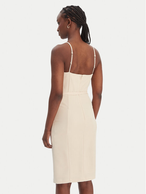 Guess Guess Abito da cocktail W6RK0G KC9O0 Beige Regular Fit