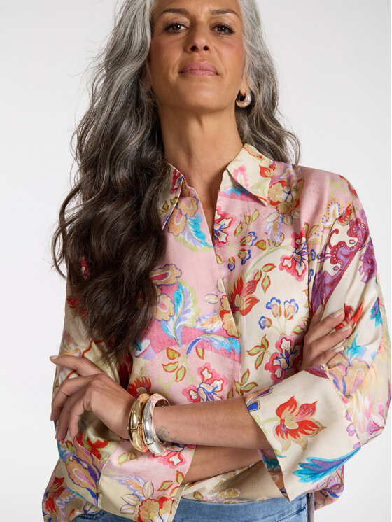 Elena Mirò Elena Mirò Bluzka 2043Z200047N041 Czerwony Boxy Fit