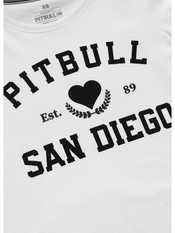 PITBULL PITBULL T-Shirt Koszulka damska LOVE PB L Biały Regular Fit