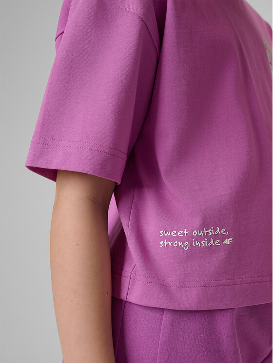 4F 4F T-Shirt JELLIFICATION Fioletowy Loose Fit