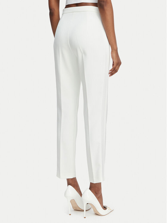 Elisabetta Franchi Elisabetta Franchi Hlače iz tkanine PA-185-62E2-V270 Kremna Slim Fit